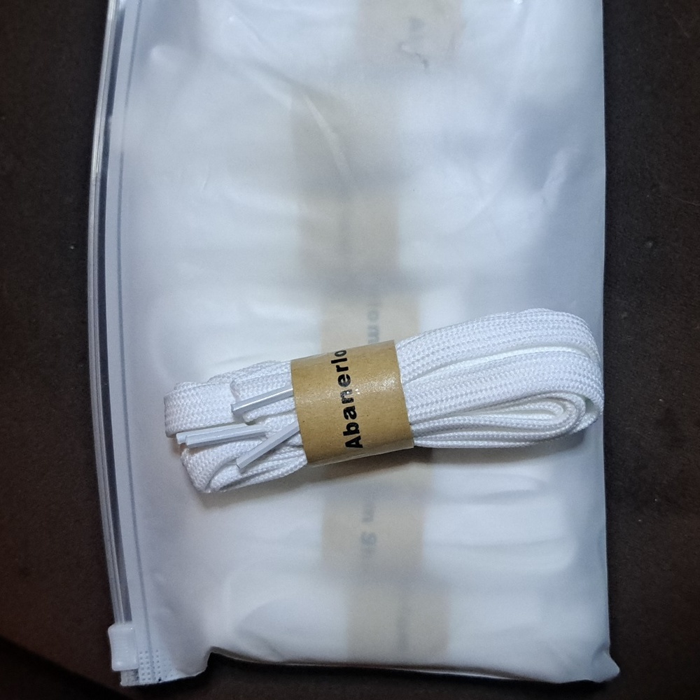 Abanerlom White 1 Pair Shoe Laces 8ct for 8prs of Shoes.